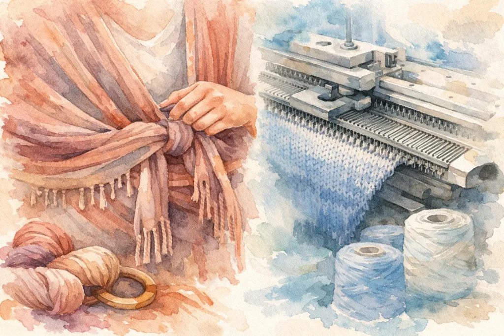 Handmade Wrap Versus Machine Knit: Which Is Better?