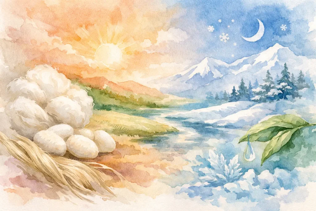 How Noble Fibers Regulate Temperature Naturally